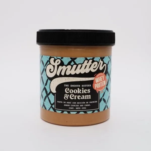 Smutter Mantequilla de maní c/proteína Cookies & Cream 450 g1