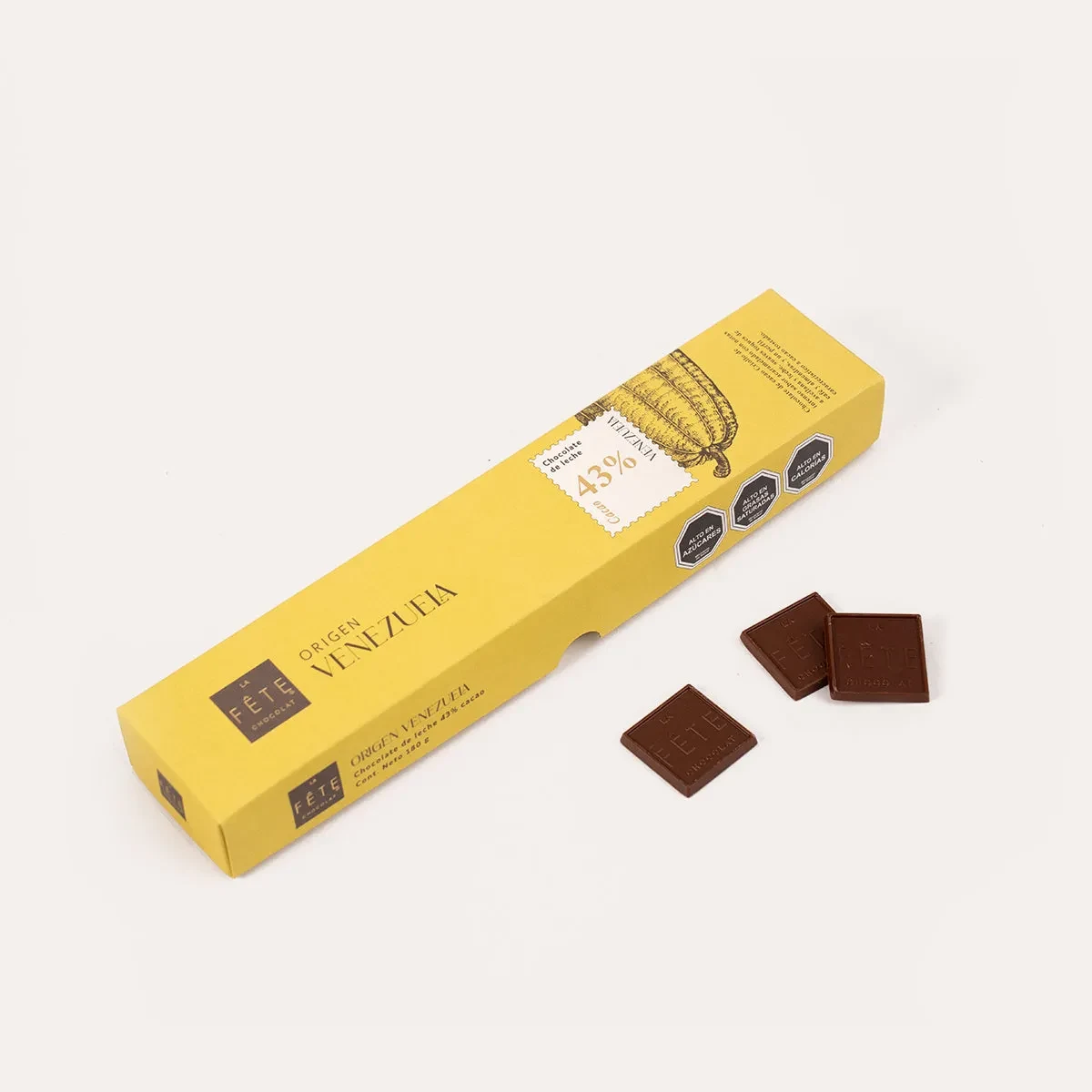 La Fete Origen Venezuela Leche 43% cacao 180 g1