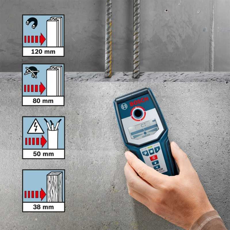 Detector de Metales digital 9v GMS 120-BOSCH4