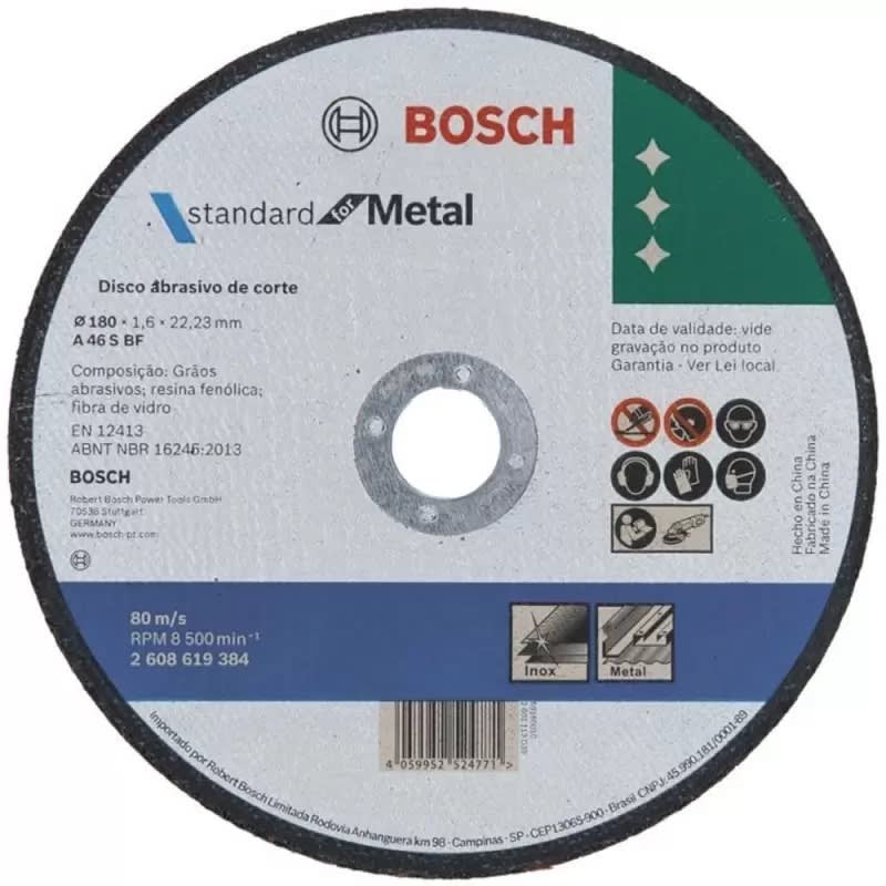 DISCO DE CORTE STARDARD 7'' 180X16MM-BOSCH1