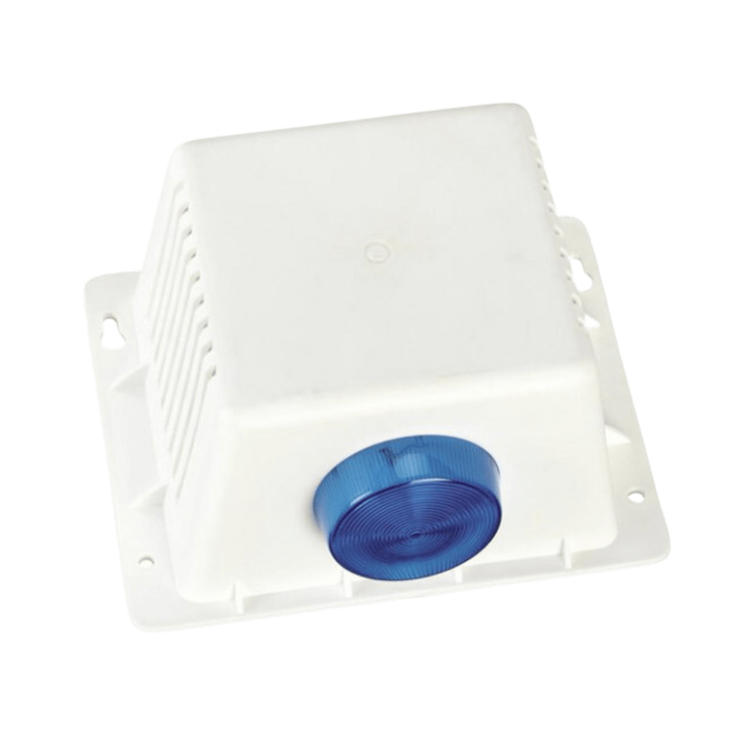 Kit Sirena 20W Con Gabinete Plástico Baliza Azul2