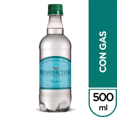 AGUA MINERAL CON GAS BENEDICTINO 500 CC