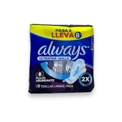 TOALLAS SANITARIA ALWAYS 8UND