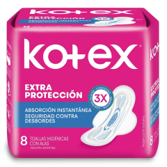 TOALLAS SANITARIAS KOTEX 8UND