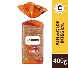 PAN DE MOLDE INTEGRAL CASTAÑO 400GR