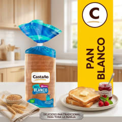PAN DE MOLDE BLANCO CASTAÑO 400GR