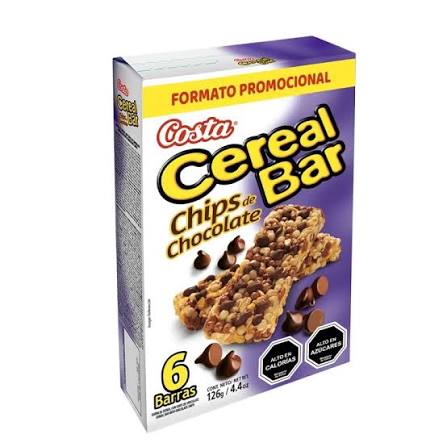 CEREAL BAR CHIPS CHOCOLATE 126 GR1