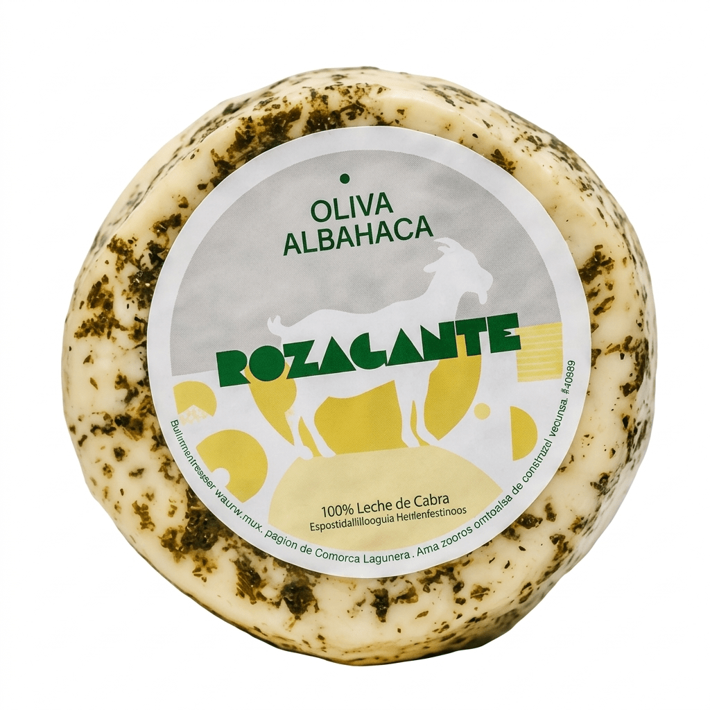 QUESO DE CABRA OLIVA ALBAHACA ROZAGANTE 200GR1