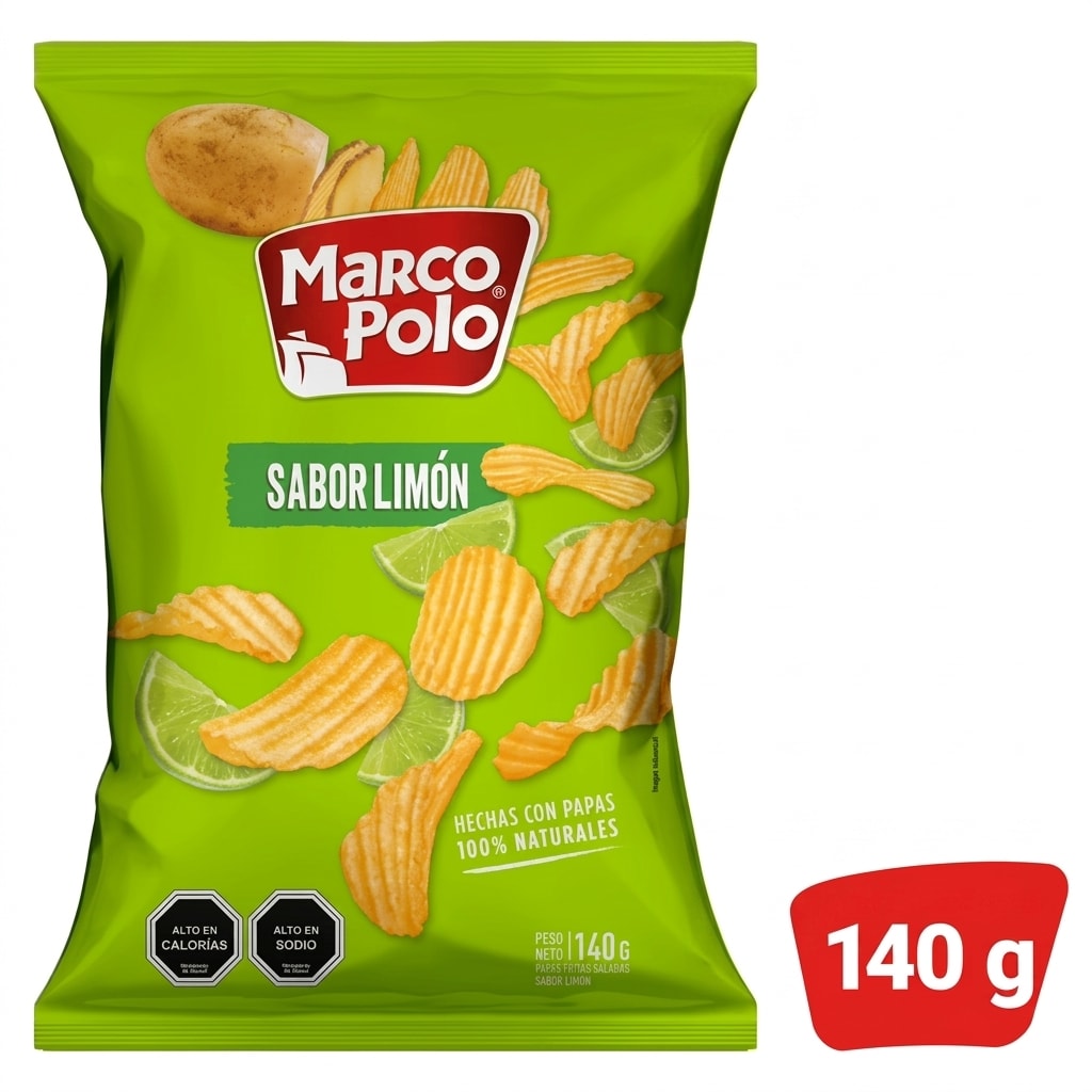 PAPAS SABOR LIMON MARCO POLO 140GR1