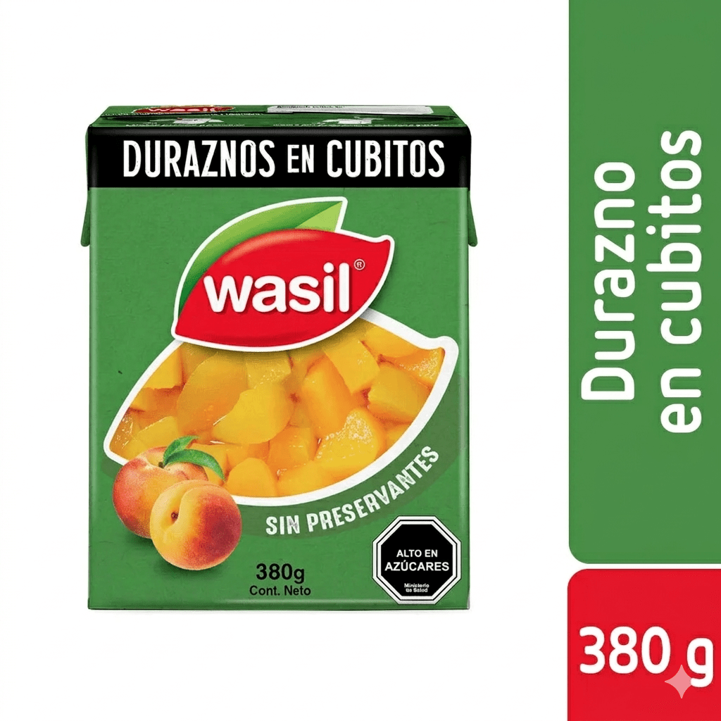 WASIL DURAZNO EN CUBITOS 380GR1