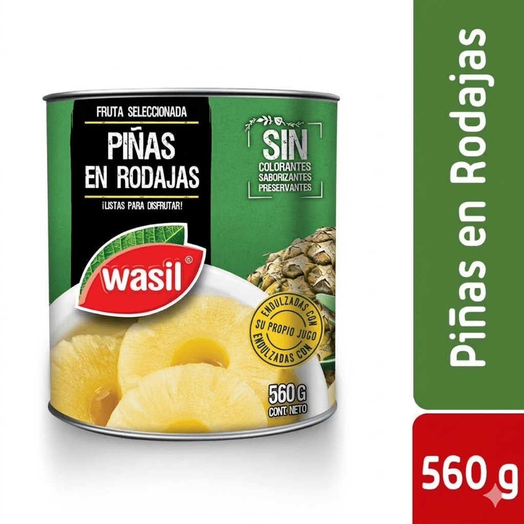 PIÑA EN RODAJAS WASIL 560GR1