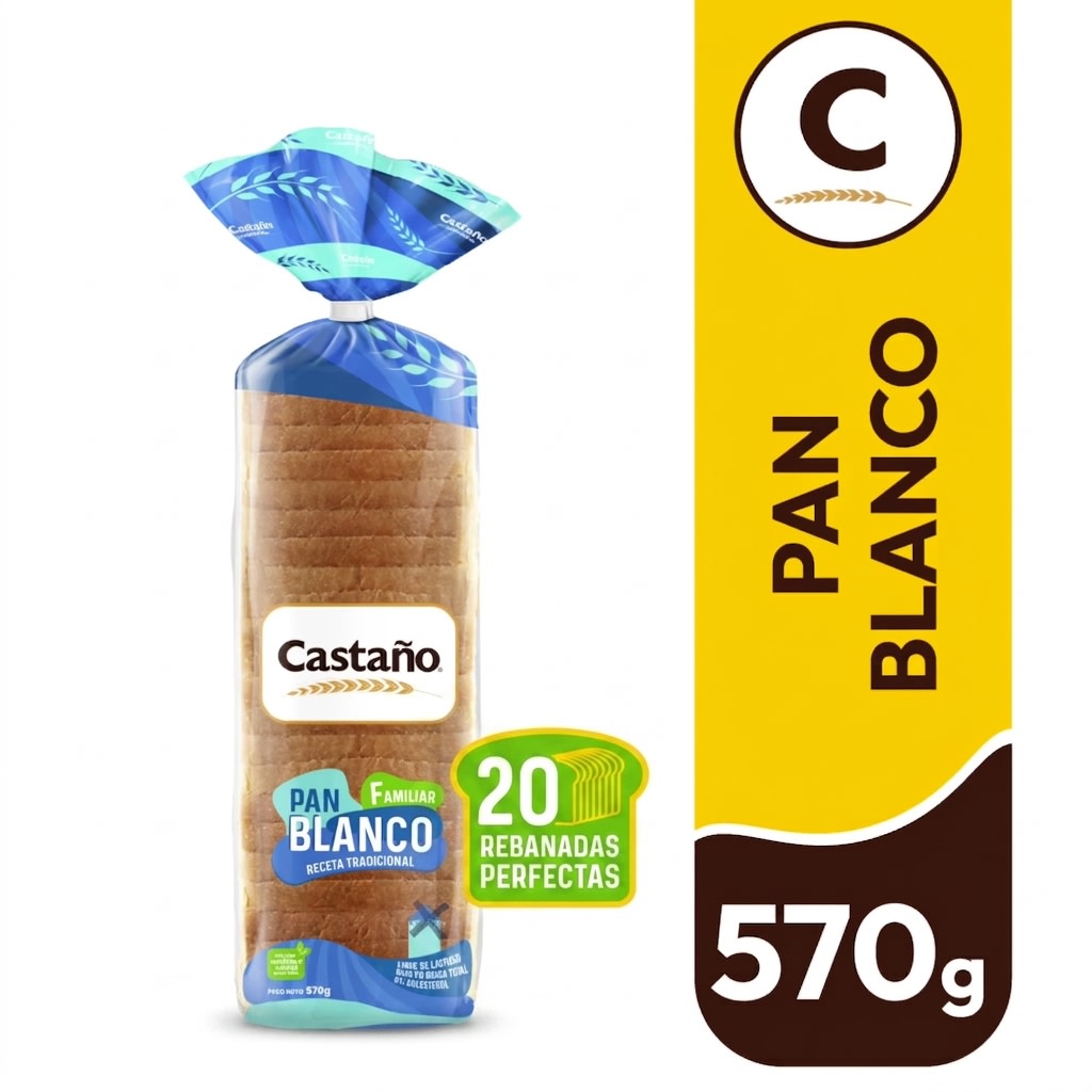 PAN DE MOLDE BLANCO FAMILIAR CASTAÑO 570GR1