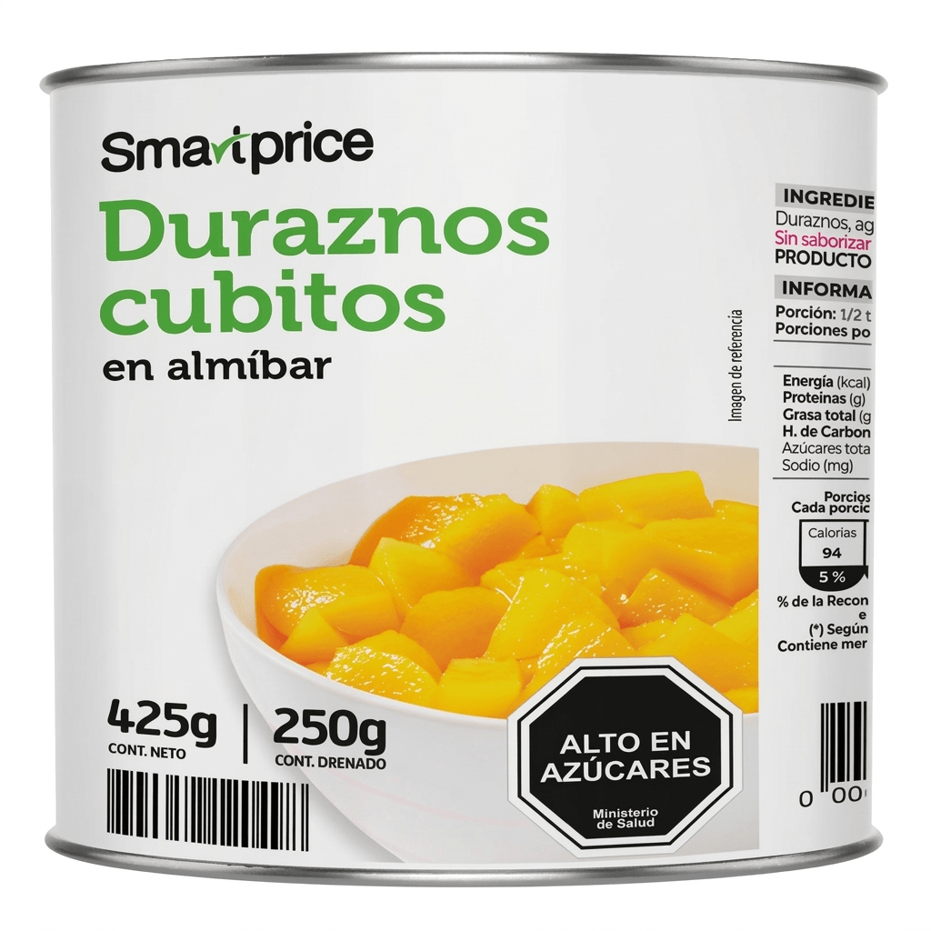 DURAZNO CUBITO SMART PRICE 425GR1
