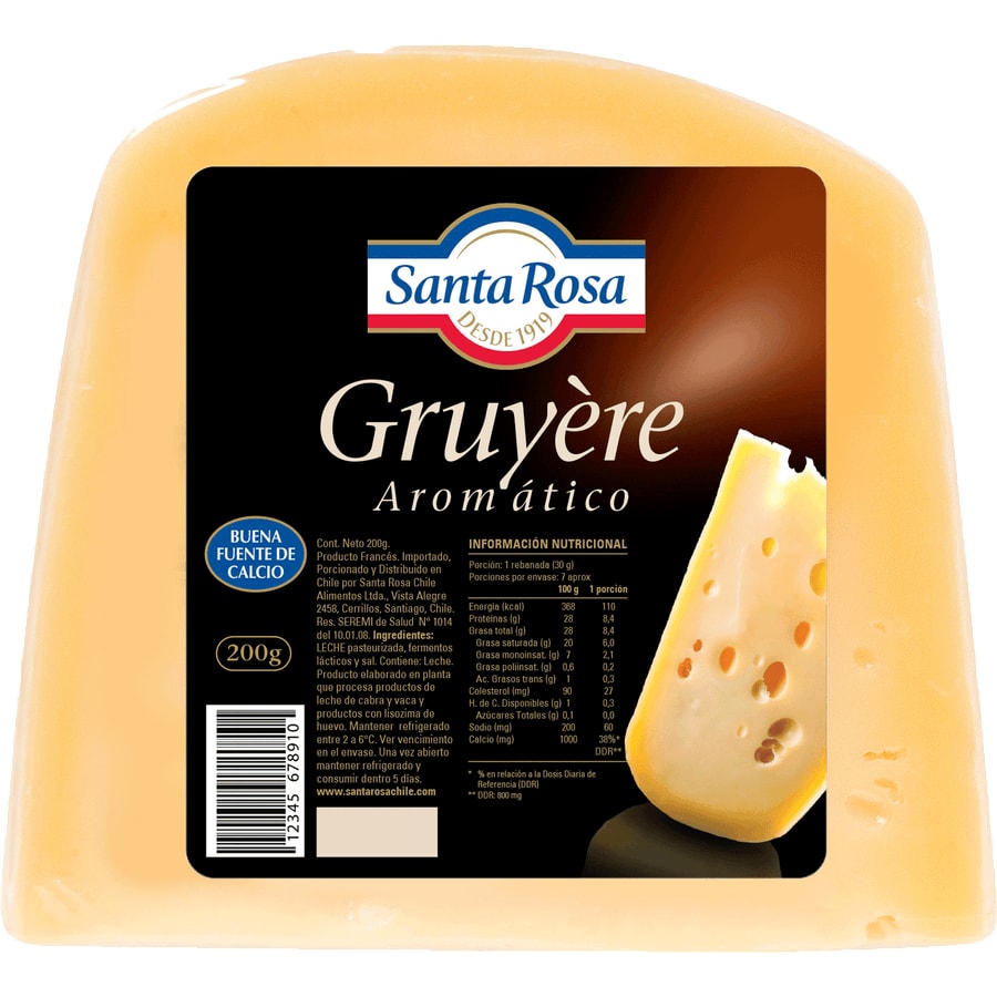 GRUYERE TROZADO 200G  SANTA ROSA1
