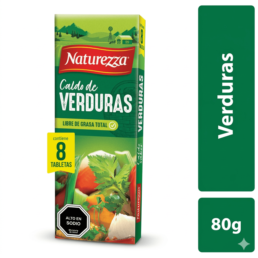 CALDO DE VERDURA NATUREZZA 80GR1