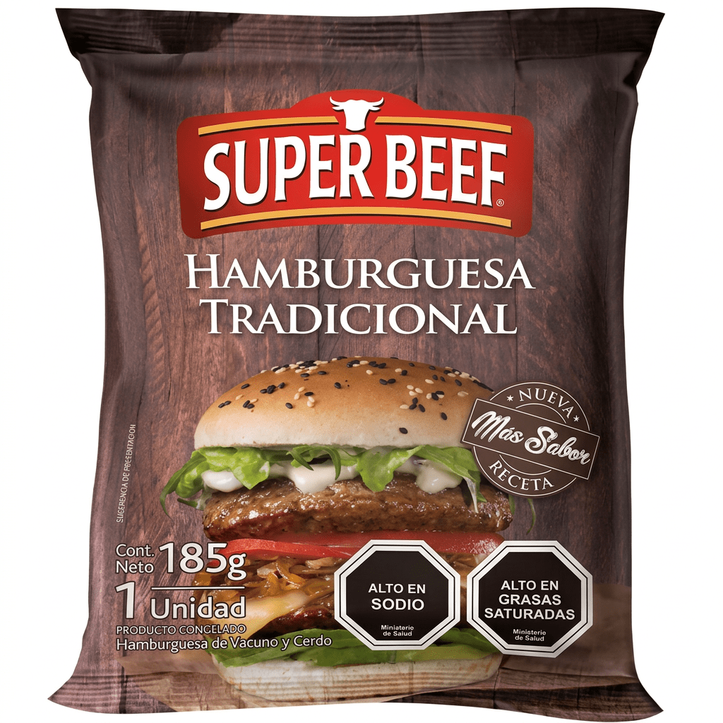 HAMBURGUESA TRADICIONAL SUPER BEEF 185GR1