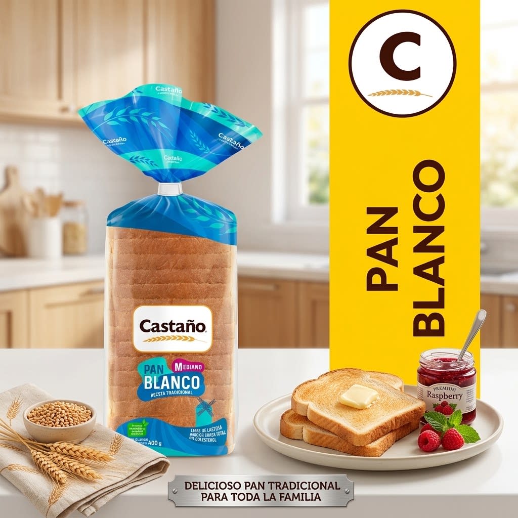 PAN DE MOLDE BLANCO CASTAÑO 400GR1