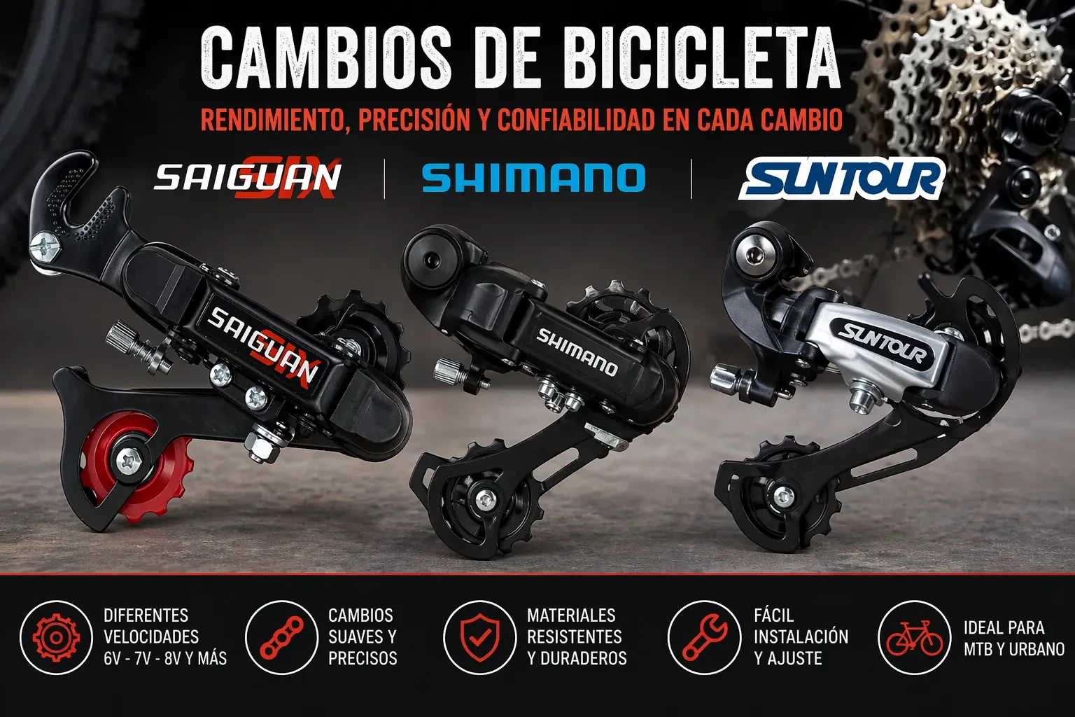 Cambios de Bicicleta (Derailleurs)