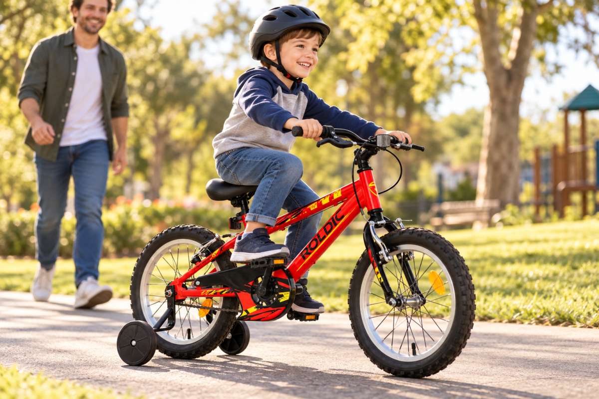 Bicicleta Aro 16 Niño Maxxi Roldic | Azul y Roja3