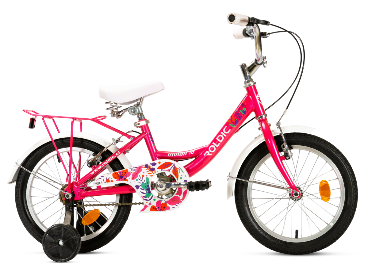 Bicicleta Aro 16 Niña Vivian Roldic | Rosada y Morada1