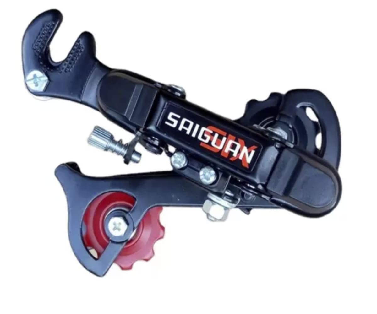 Cambio Trasero MTB 6 Velocidades con Pata Saiguan Negro/Rojo1
