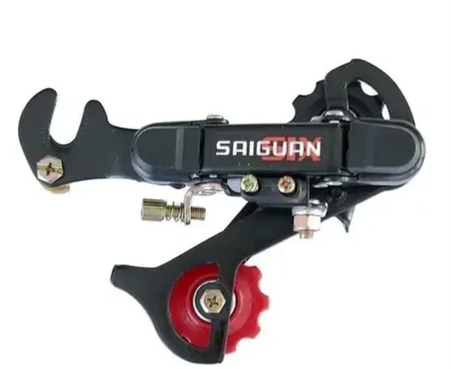 Cambio Trasero MTB 6 Velocidades con Pata Saiguan Negro/Rojo3