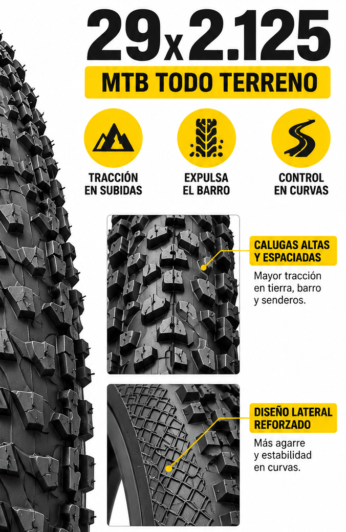 Neumático MTB Aro 29x2.125 F-310 - Roldic2