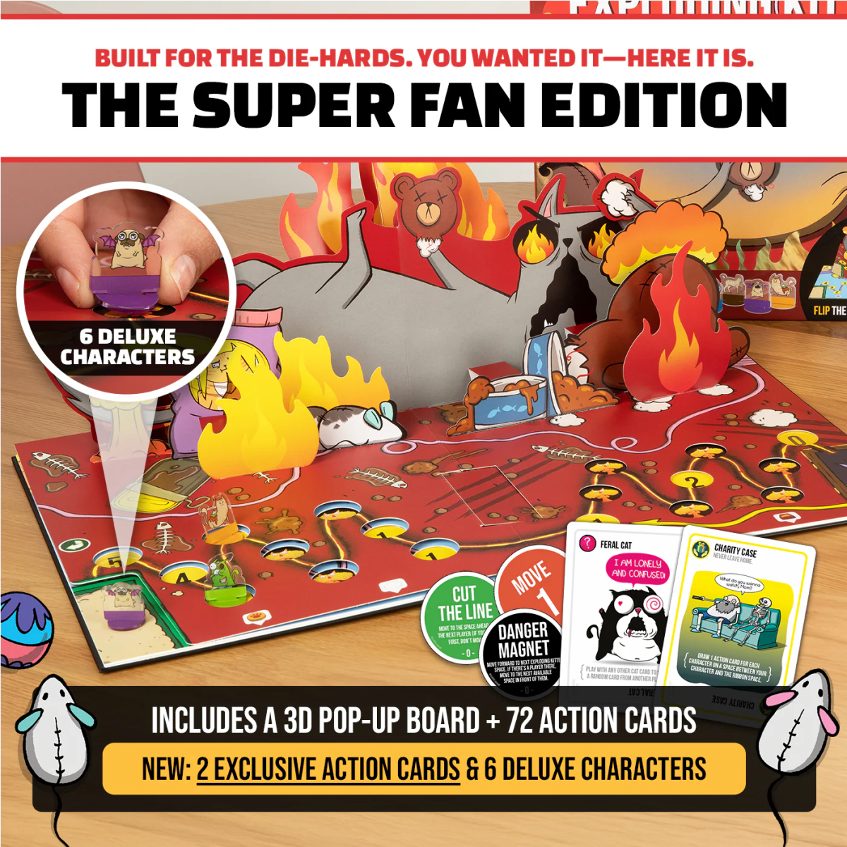 Exploding Kittens El Juego de Tablero - Edición Super Fan2