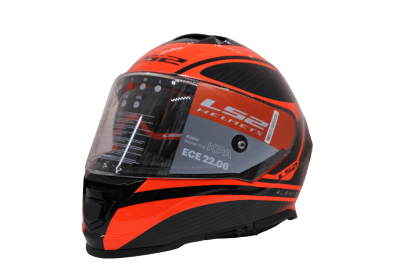 LS2 FF800 STORM II DODGER BLACK H-V ORANGE1
