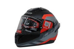 LS2 FF806 FUSION BLURE MATT GREY RED