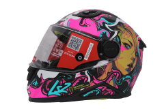 LS2 FF812 KID CYBERG MATT PURPLE CYAN