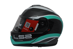 LS2 FF908 STROBE II VICTORY TITANIUM WHITE METAL BLUE