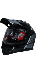 LS2 MX702 PIONEER II HILL BLACK WHITE