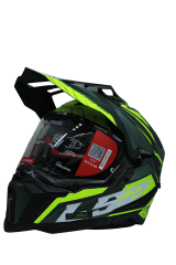 LS2 MX701 EXPLORER SPIRE MATT GREEN H-VIS YELLOW