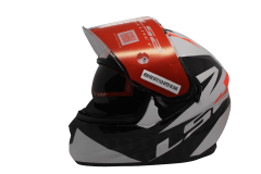 LS2 FF320 STREAM EVO COMMANDER WHITE BLACK RED