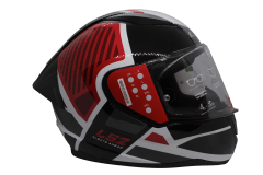 LS2 FF353 RAPID II GRID-X BLACK WHITE RED (SPOILER)