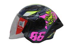 LS2 OF616 AIRFLOW II STING MATT DARK BLUE PINK