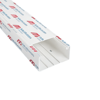 BANDEJA PLASTICA BLANCA CON TAPA 100X50MM 2MTS