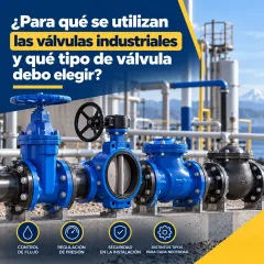 ¿Para qué se utilizan las válvulas industriales y qué tipo de válvula debo elegir?