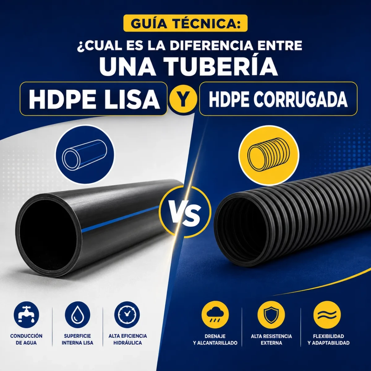 TUBERÍA HDPE LISA VS CORRUGADA