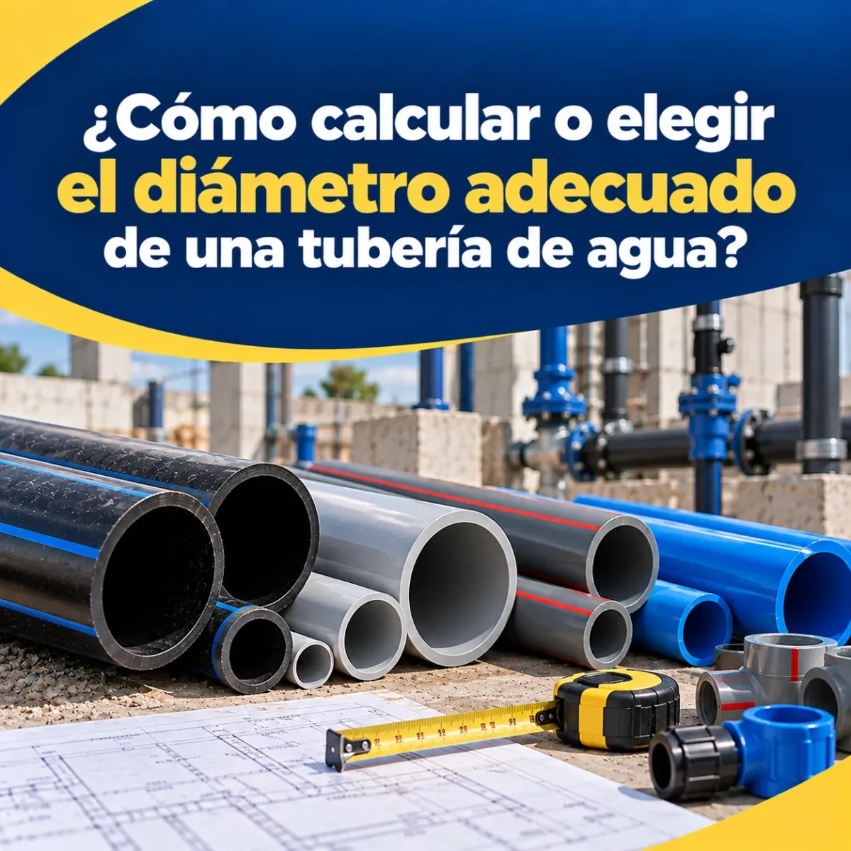 ¿Cómo calcular o elegir el diámetro adecuado de una tubería de agua?