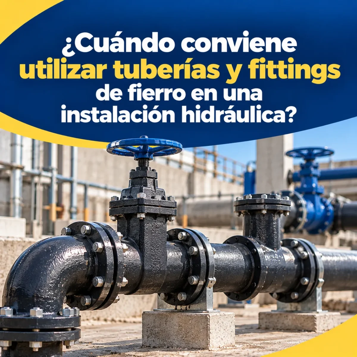 ¿Cuándo conviene utilizar tuberías y fittings de fierro en una instalación hidráulica?