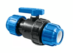 VÁLVULA BOLA HDPE COMPRESIÓN