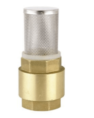 VÁLVULA PIE CON FILTRO INOX