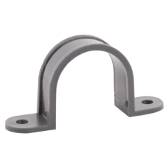 ABRAZADERA PVC SANITARIO GRIS