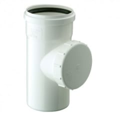 TEE PVC SANITARIO REGISTRO BLANCO