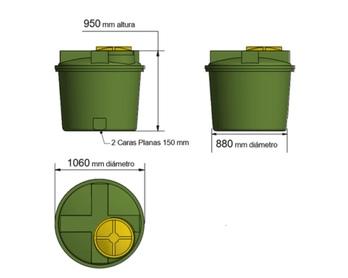 ESTANQUE VERTICAL ESTÁNDAR 630LTS2
