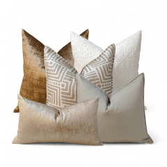 SET DE COJINES LUXOR ARE GEOMÉTRICO CON NAPA SOFT