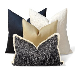 SET DE COJNES NEGRO LUXOR RIBETE CON NAPA SOFT