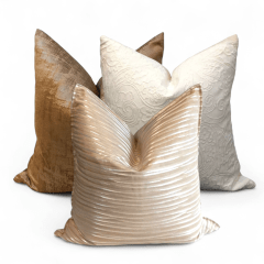 SET DE COJINES LUXOR AVELLANA EN NAPA SOFT